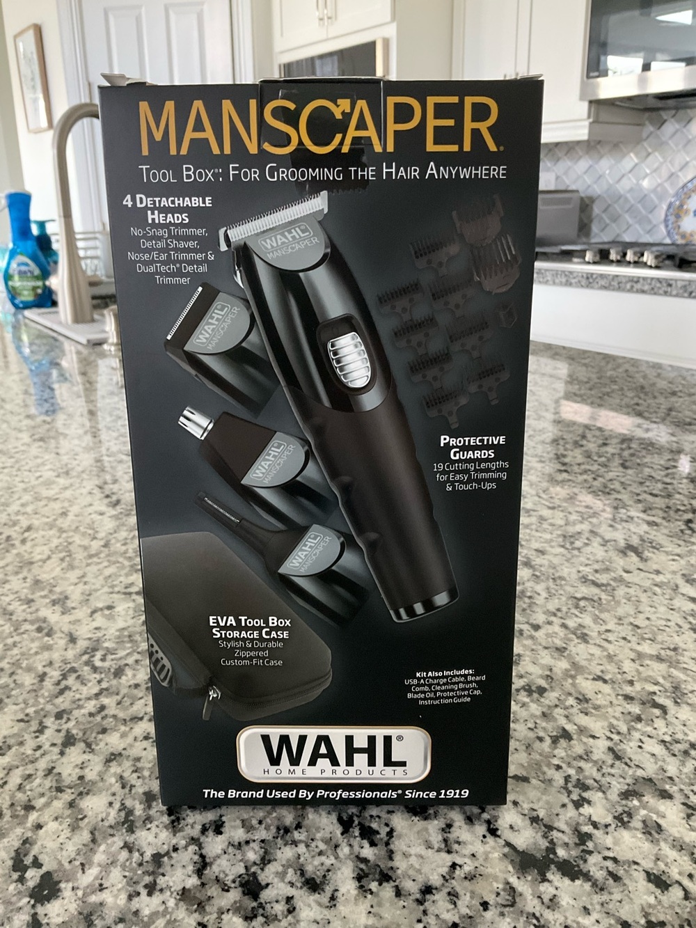 Wahl Manscaper Grooming Trimmer Kit - Black and Silver